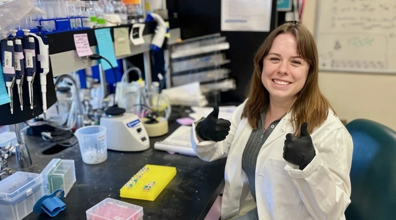 Danielle DiFranco in her lab 